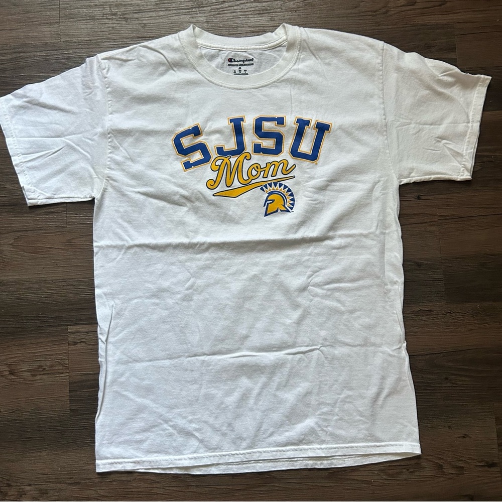 Champion SJSU Mom Trojan Classic White Tee